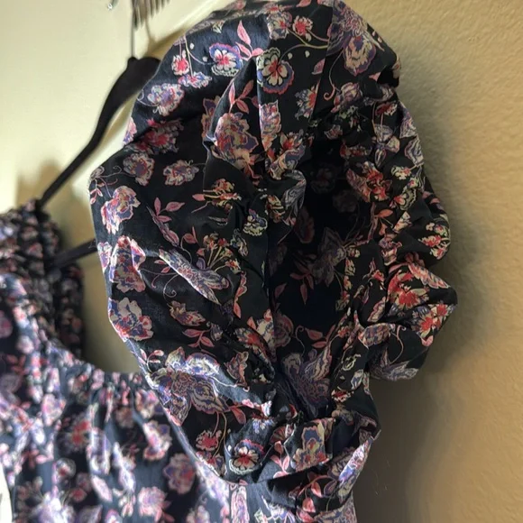 Nation Los Angeles Angel floral blouse top size XL - Picture 11 of 12